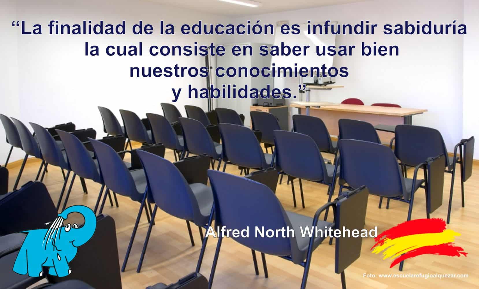 La finalidad de la educación es infundir sabiduría, la cual consiste en saber usar bien nuestros conocimientos y habilidades.